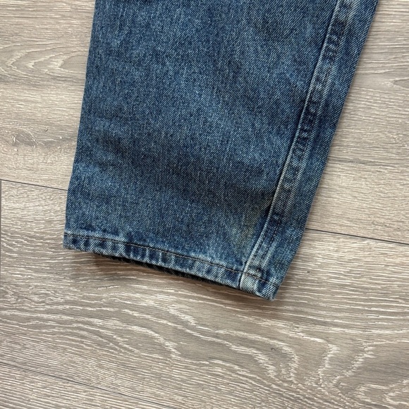Men's Wranglers Dark Blue Straight Jeans - Picture 6 of 7